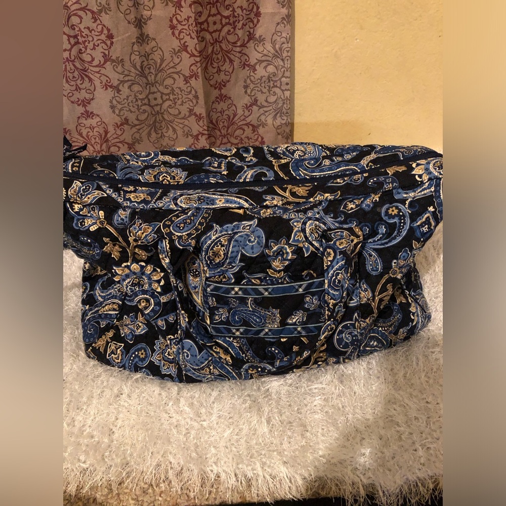 Vera Bradley Windsor Navy Retired  Travel Garment Bag HTF Exc